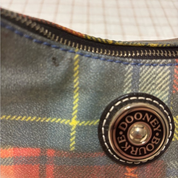 Dooney & Bourke Multicolor Plaid Hobo Bag with Black Trim - Picture 3 of 14